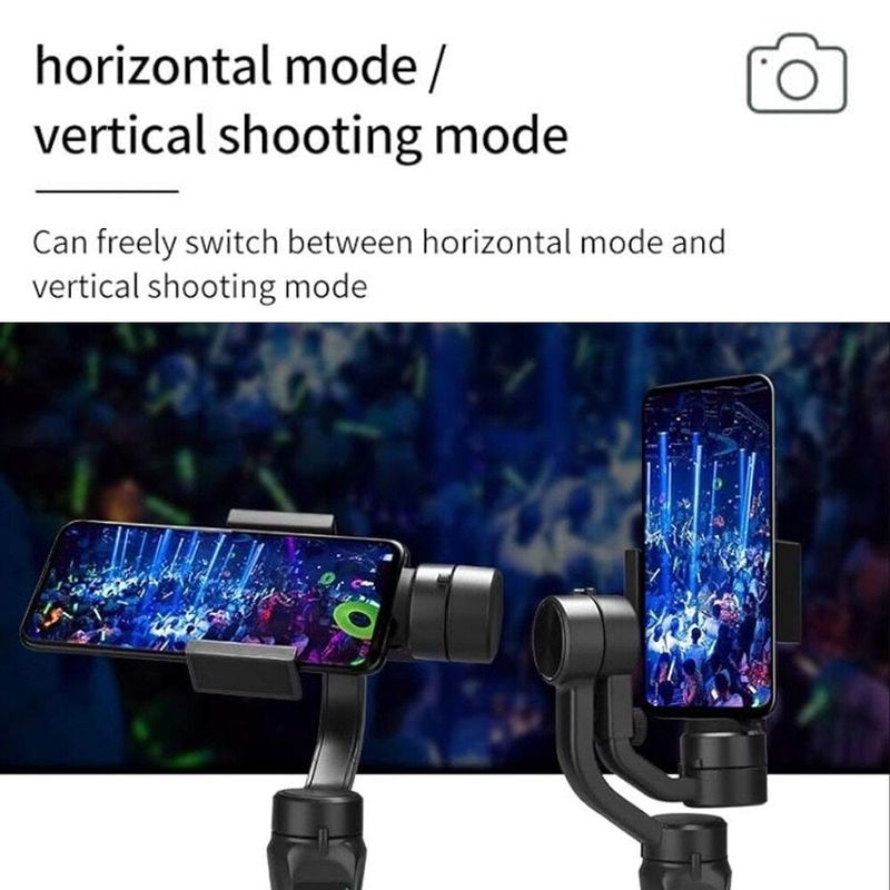 TV, Audio-Video si Foto - Aparate foto si accesorii - Accesorii foto si video - Stabilizatoare de imagine - Stabilizator imagine pentru telefon, 60-86mm, Gimbal cu 3 axe, negru - Infinity.ro