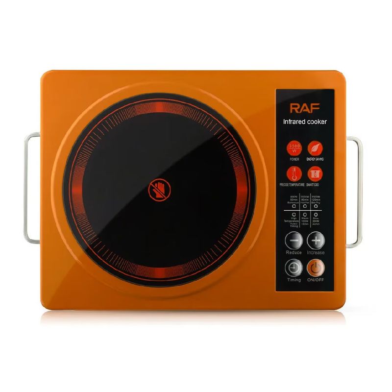 Electronice si Electrocasnice - Aragazuri, cuptoare si hote - Plite incorporabile - Plite electrice - Plita Electrica RAF R.8046 cu Incalzire Radianta Infrarosu si Control Tactil, 3500W, Orange - Infinity.ro