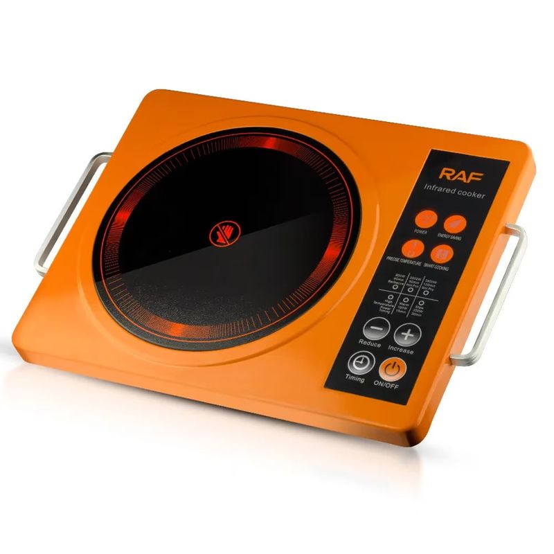 Electronice si Electrocasnice - Aragazuri, cuptoare si hote - Plite incorporabile - Plite electrice - Plita Electrica RAF R.8046 cu Incalzire Radianta Infrarosu si Control Tactil, 3500W, Orange - Infinity.ro