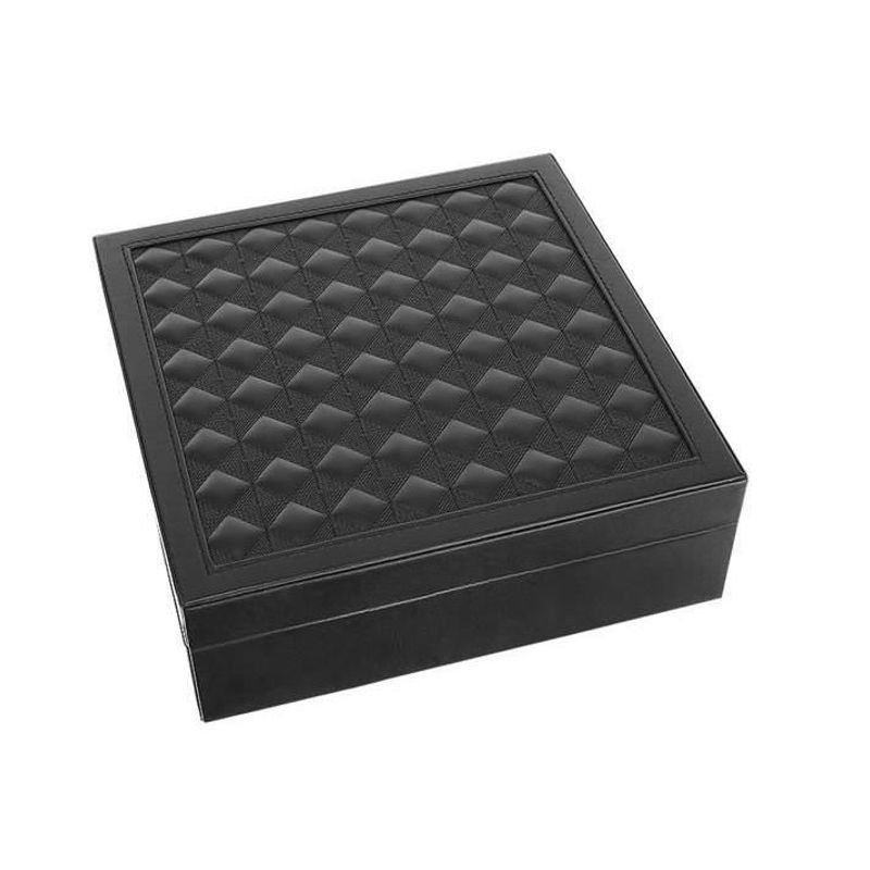 Fashion, accesorii si bijuterii - Femei - Bijuterii femei - Cutii bijuterii - Cutie pentru bijuterii, cu oglinda, negru, 25.5x25.5x9 cm - Infinity.ro