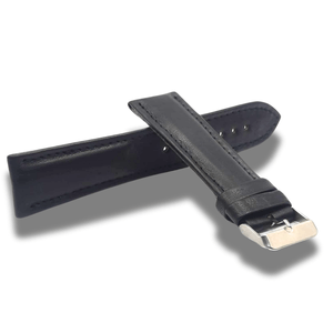 Curea Ceas Piele Naturala Autentica Culoare Negru 16 mm Prevazuta gratis cu telescoape