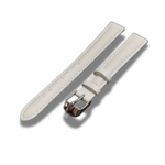 Fashion, accesorii si bijuterii - Femei - Accesorii femei - Alte accesorii femei - Curea ceas piele naturala alba 12 mm catarama clasica argintie - Infinity.ro