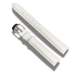 Fashion, accesorii si bijuterii - Femei - Accesorii femei - Alte accesorii femei - Curea ceas piele naturala alba 12 mm catarama clasica argintie - Infinity.ro