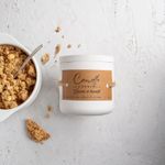 Casa si Gradina - Decoratiuni - Aromaterapie si lumanari - Lumanari si candele - Lumanare parfumata handmade din ceara naturala de soia 100%, aroma Sfarama de biscuiti, Recipient ceramic, 150 g - Infinity.ro