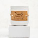 Casa si Gradina - Decoratiuni - Aromaterapie si lumanari - Lumanari si candele - Lumanare parfumata handmade din ceara naturala de soia 100%, aroma Gradina de Trandafiri, Recipient ceramic, 150 g - Infinity.ro