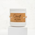 Casa si Gradina - Decoratiuni - Aromaterapie si lumanari - Lumanari si candele - Lumanare parfumata handmade din ceara naturala de soia 100%, aroma Aloe si bambus, Recipient ceramic alb, 150 g - Infinity.ro