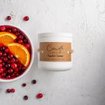 Casa si Gradina - Decoratiuni - Aromaterapie si lumanari - Lumanari si candele - Lumanare parfumata handmade din ceara naturala de soia 100%, aroma Punch de Craciun, Recipient ceramic, 150 g - Infinity.ro