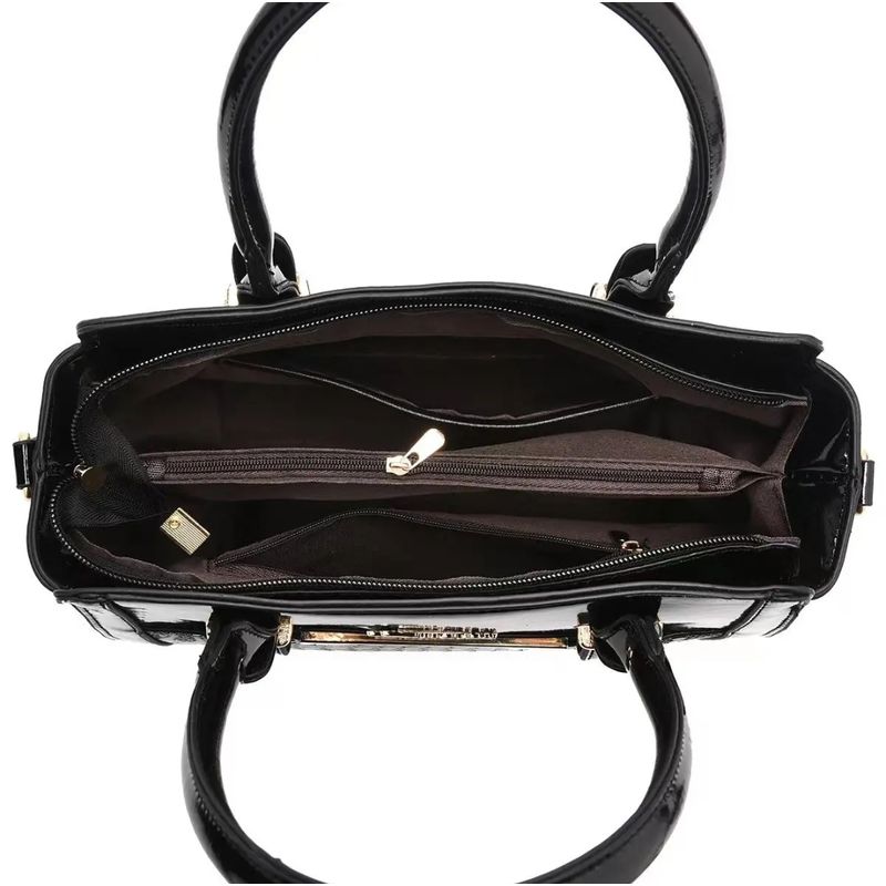 Fashion, accesorii si bijuterii - Femei - Accesorii femei - Genti si rucsacuri femei - Geanta cu Poseta, Piele Sintetica Premium, Design Elegant, Durabilitate Superiora, Negru - Infinity.ro