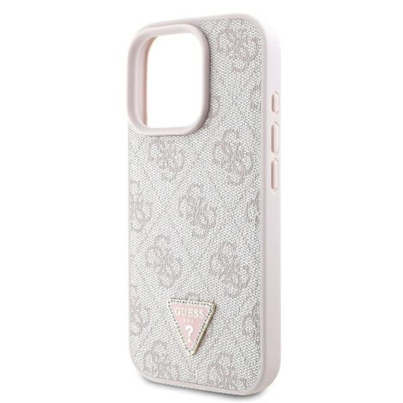 Laptop, Telefoane si Tablete - Telefoane mobile si accesorii - Accesorii Telefoane - Huse telefoane - Husa pentru iPhone 16 Pro - Guess Leather Metal Logo Strass Crossbody (GUHCP16LP4TDSCPP) - Roz - Infinity.ro