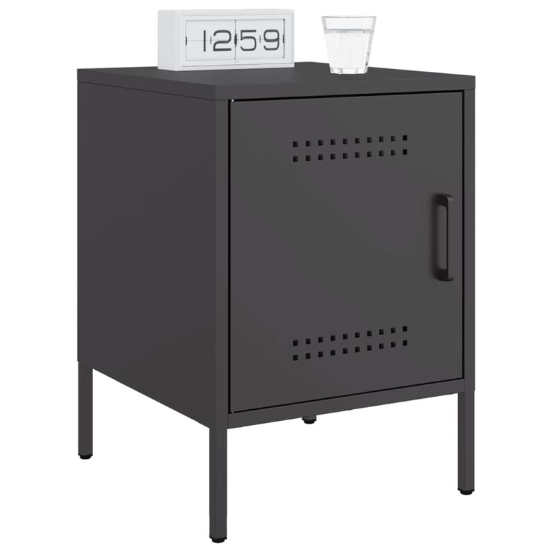 Casa si Gradina - Mobilier - Comode si corpuri - Noptiere - Noptiera, negru, 36x39x50,5 cm, otel - Infinity.ro