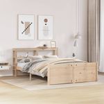 Casa si Gradina - Mobilier - Paturi si accesorii - Paturi - Cadru de pat cu tablie, 140x200 cm, lemn masiv de pin - Infinity.ro