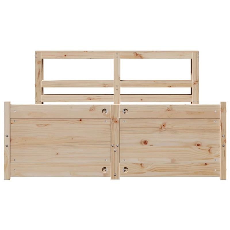 Casa si Gradina - Mobilier - Paturi si accesorii - Paturi - Cadru de pat cu tablie, 140x200 cm, lemn masiv de pin - Infinity.ro