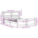 Casa si Gradina - Mobilier - Paturi si accesorii - Paturi - Cadru de pat cu tablie, 140x200 cm, lemn masiv de pin - Infinity.ro
