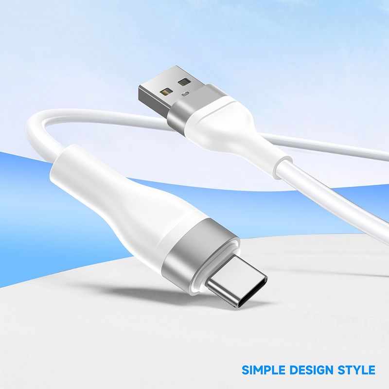 Laptop, Telefoane si Tablete - Telefoane mobile si accesorii - Accesorii Telefoane - Cabluri si adaptoare telefoane - Cablu de Date cu Mufe USB, Type-C 60W, 1.2m - Lito (LD02) - Alb - Infinity.ro
