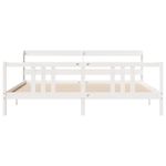 Casa si Gradina - Mobilier - Paturi si accesorii - Paturi - Cadru de pat cu tablie fara saltea, alb, 200x200 cm - Infinity.ro