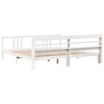 Casa si Gradina - Mobilier - Paturi si accesorii - Paturi - Cadru de pat cu tablie fara saltea, alb, 200x200 cm - Infinity.ro