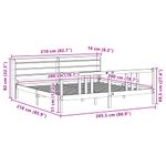 Casa si Gradina - Mobilier - Paturi si accesorii - Paturi - Cadru de pat cu tablie fara saltea, alb, 200x200 cm - Infinity.ro