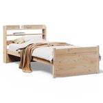 Casa si Gradina - Mobilier - Paturi si accesorii - Paturi - Cadru de pat cu tablie, 75x190 cm, lemn masiv de pin - Infinity.ro