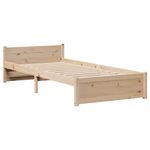 Casa si Gradina - Mobilier - Paturi si accesorii - Paturi - Cadru de pat cu tablie, 75x190 cm, lemn masiv de pin - Infinity.ro