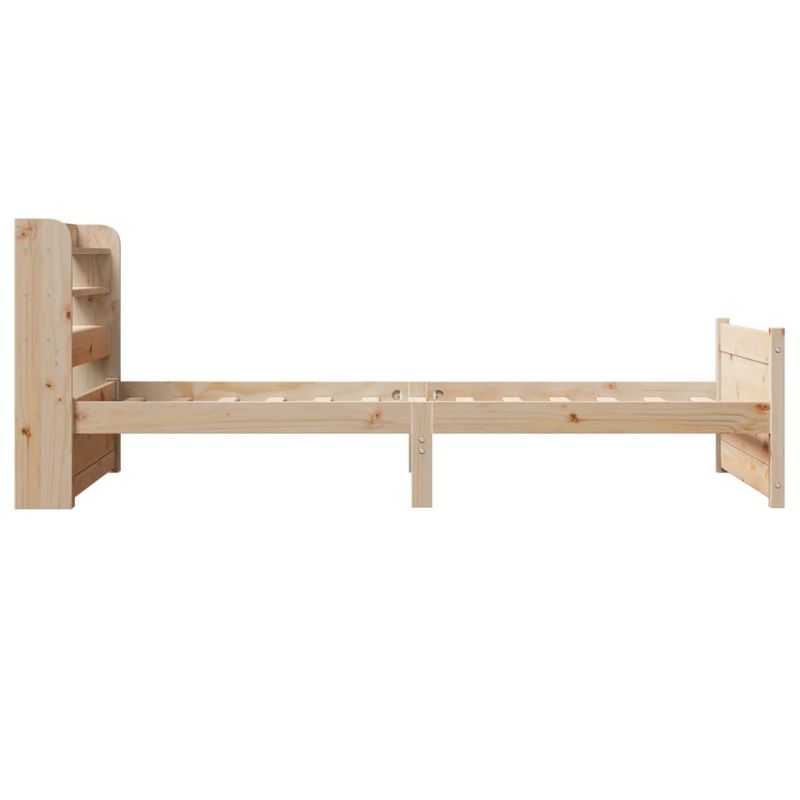 Casa si Gradina - Mobilier - Paturi si accesorii - Paturi - Cadru de pat cu tablie, 75x190 cm, lemn masiv de pin - Infinity.ro