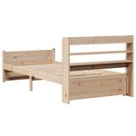 Casa si Gradina - Mobilier - Paturi si accesorii - Paturi - Cadru de pat cu tablie, 75x190 cm, lemn masiv de pin - Infinity.ro