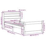 Casa si Gradina - Mobilier - Paturi si accesorii - Paturi - Cadru de pat cu tablie, 75x190 cm, lemn masiv de pin - Infinity.ro