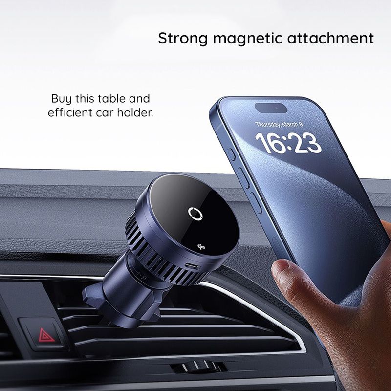 Laptop, Telefoane si Tablete - Telefoane mobile si accesorii - Accesorii Telefoane - Suport si docking telefoane - Suport Auto pentru Grila de Ventilatie, Magnetic, 15W - Baseus MagPro (C40164100121-01) - Negru - Infinity.ro