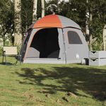 Sport si Outdoor - Camping - Corturi camping - Cort familie Igloo pentru 6 persoane gri/portocaliu impermeabil - Infinity.ro