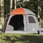 Sport si Outdoor - Camping - Corturi camping - Cort familie Igloo pentru 6 persoane gri/portocaliu impermeabil - Infinity.ro