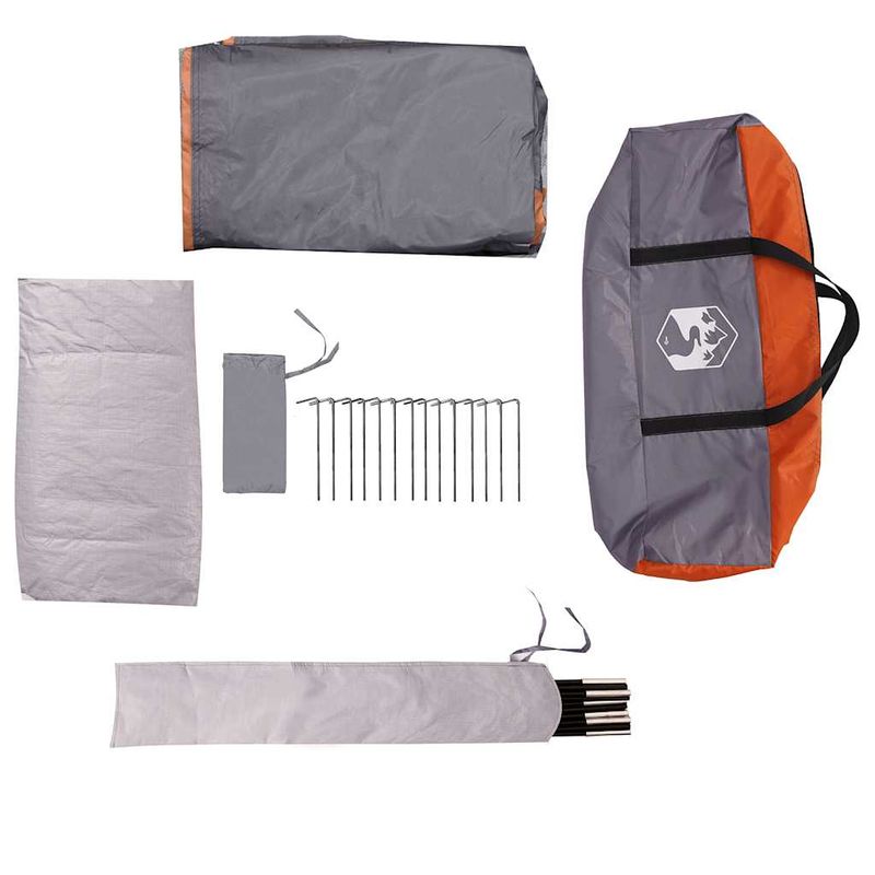 Sport si Outdoor - Camping - Corturi camping - Cort familie Igloo pentru 6 persoane gri/portocaliu impermeabil - Infinity.ro