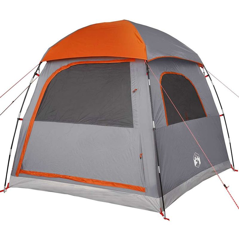 Sport si Outdoor - Camping - Corturi camping - Cort familie Igloo pentru 6 persoane gri/portocaliu impermeabil - Infinity.ro