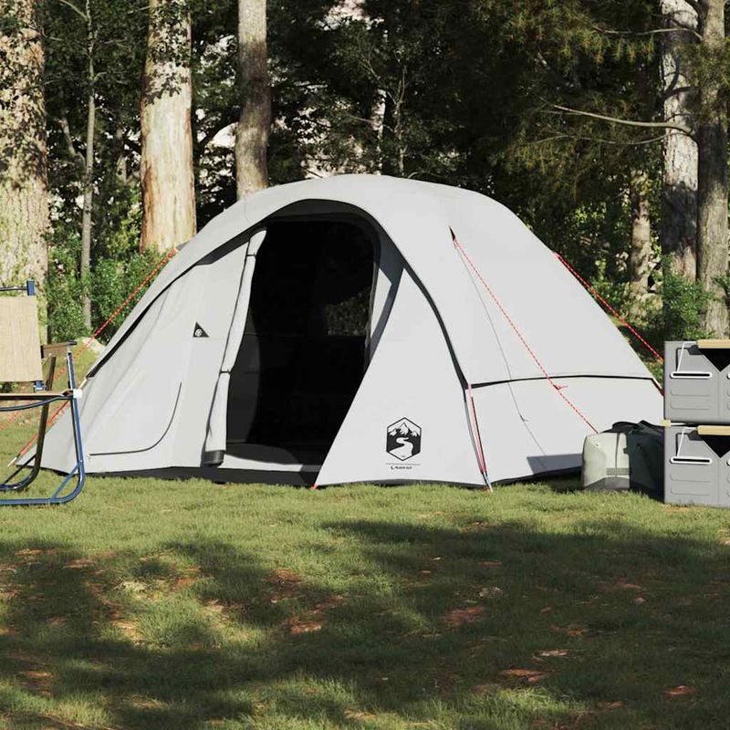 Sport si Outdoor - Camping - Corturi camping - Cort familie 6 persoane, alb opac textil impermeabil - Infinity.ro