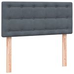 Casa si Gradina - Mobilier - Paturi si accesorii - Paturi - Pat box spring cu saltea, gri inchis, 80x210 cm, catifea - Infinity.ro