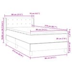 Casa si Gradina - Mobilier - Paturi si accesorii - Paturi - Pat box spring cu saltea, gri inchis, 80x210 cm, catifea - Infinity.ro