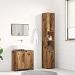 Casa si Gradina - Mobilier - Seturi de mobilier - Seturi baie - Set mobilier de baie, 3 piese, lemn vechi, lemn prelucrat - Infinity.ro