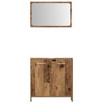 Casa si Gradina - Mobilier - Seturi de mobilier - Seturi baie - Set mobilier de baie, 3 piese, lemn vechi, lemn prelucrat - Infinity.ro