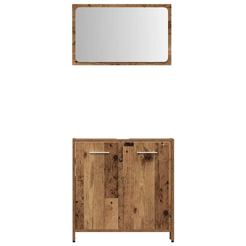 Casa si Gradina - Mobilier - Seturi de mobilier - Seturi baie - Set mobilier de baie, 3 piese, lemn vechi, lemn prelucrat - Infinity.ro