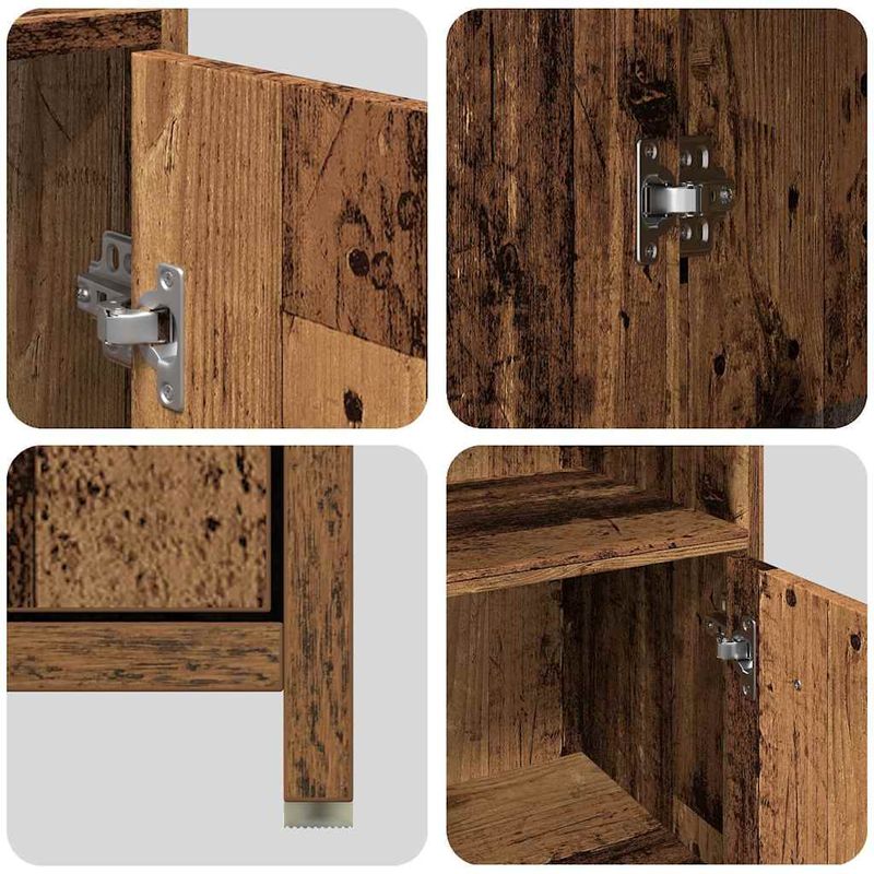 Casa si Gradina - Mobilier - Seturi de mobilier - Seturi baie - Set mobilier de baie, 3 piese, lemn vechi, lemn prelucrat - Infinity.ro