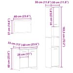 Casa si Gradina - Mobilier - Seturi de mobilier - Seturi baie - Set mobilier de baie, 3 piese, lemn vechi, lemn prelucrat - Infinity.ro
