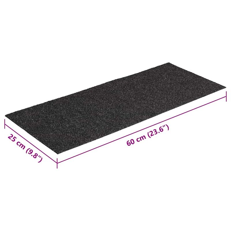Casa si Gradina - Textile si covoare - Covoare - Covoare casa - Covorase scara autoadezive 30 buc antracit dreptunghiular, mărime 60x25 cm - Infinity.ro