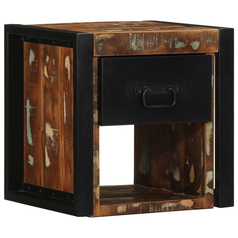 Casa si Gradina - Mobilier - Comode si corpuri - Noptiere - Noptiere 2 buc multicolore 40x35x40 cm lemn masiv recuperat - Infinity.ro