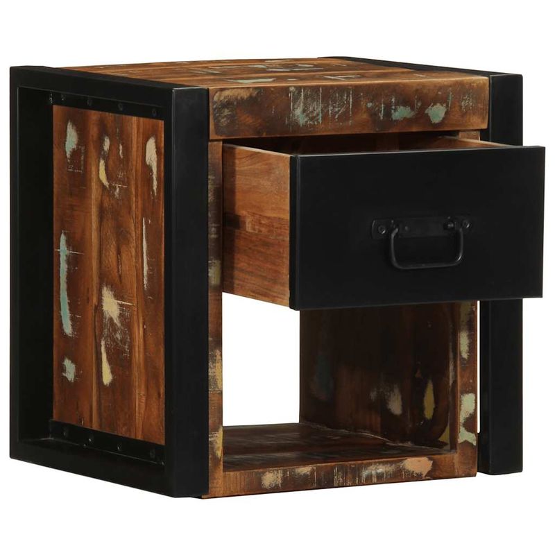 Casa si Gradina - Mobilier - Comode si corpuri - Noptiere - Noptiere 2 buc multicolore 40x35x40 cm lemn masiv recuperat - Infinity.ro