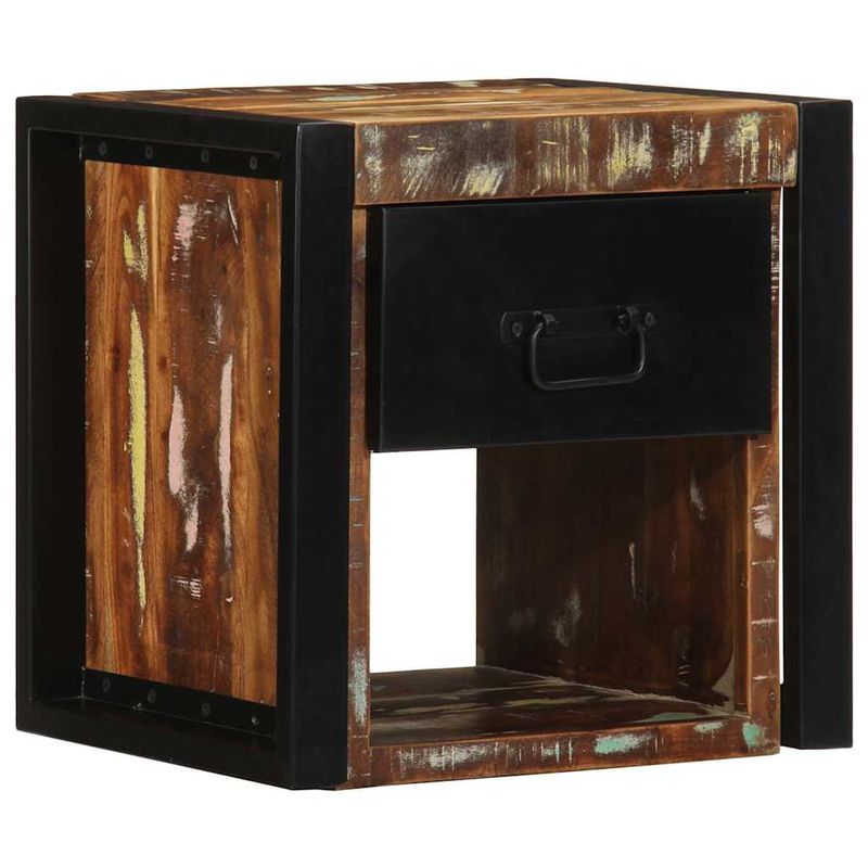 Casa si Gradina - Mobilier - Comode si corpuri - Noptiere - Noptiere 2 buc multicolore 40x35x40 cm lemn masiv recuperat - Infinity.ro