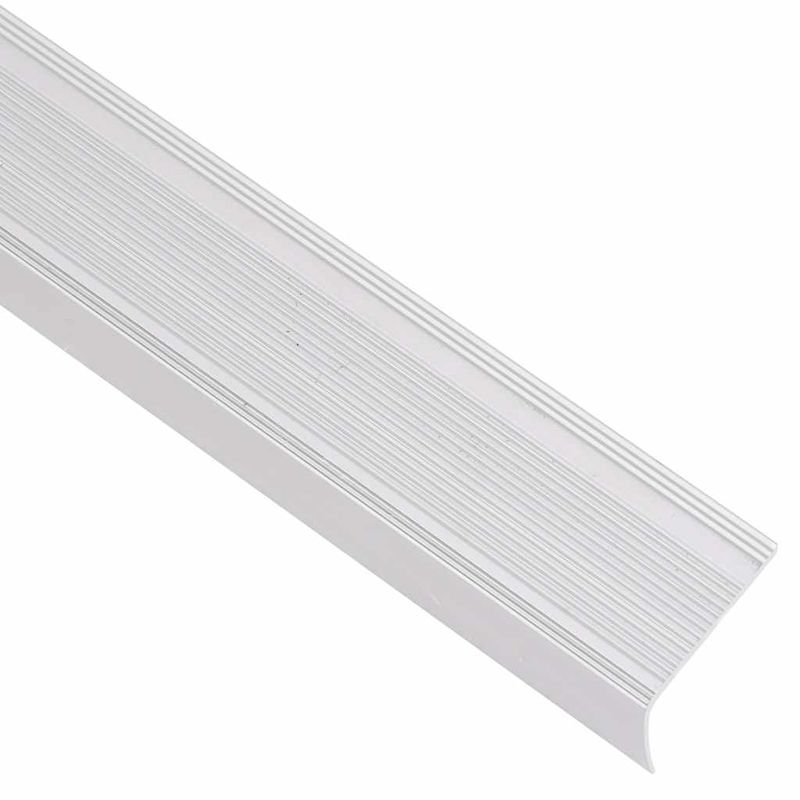 Casa si Gradina/Constructii/Scari si accesorii interioare/Scari lemn - Profile trepte forma L, 15 buc, argintiu, 100 cm, aluminiu - Infinity.ro
