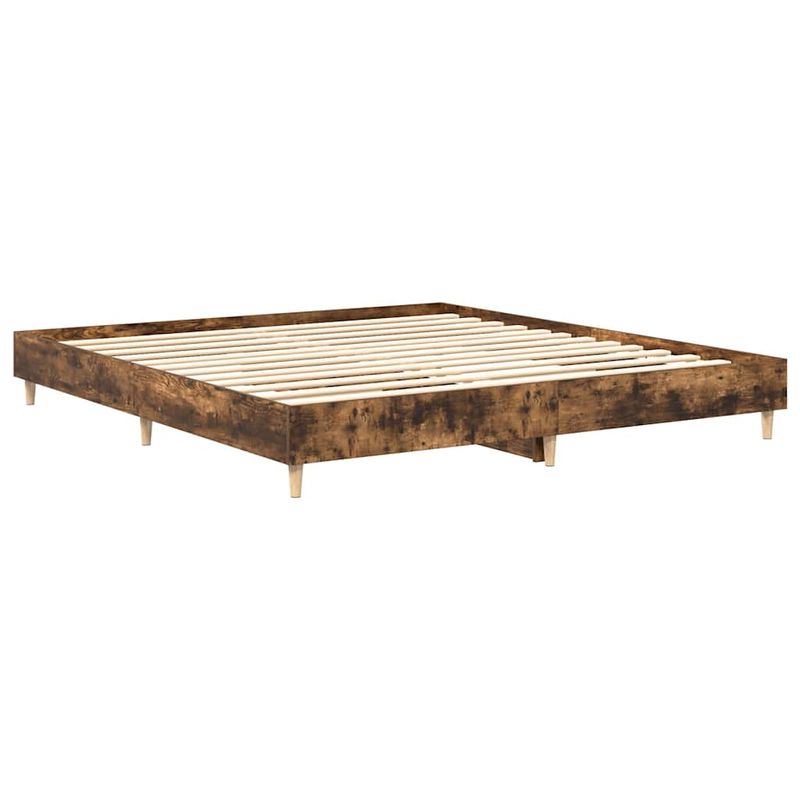 Casa si Gradina - Mobilier - Paturi si accesorii - Paturi - Cadru de pat fara saltea Stejar afumat 160x200cm Lemn prelucrat - Infinity.ro