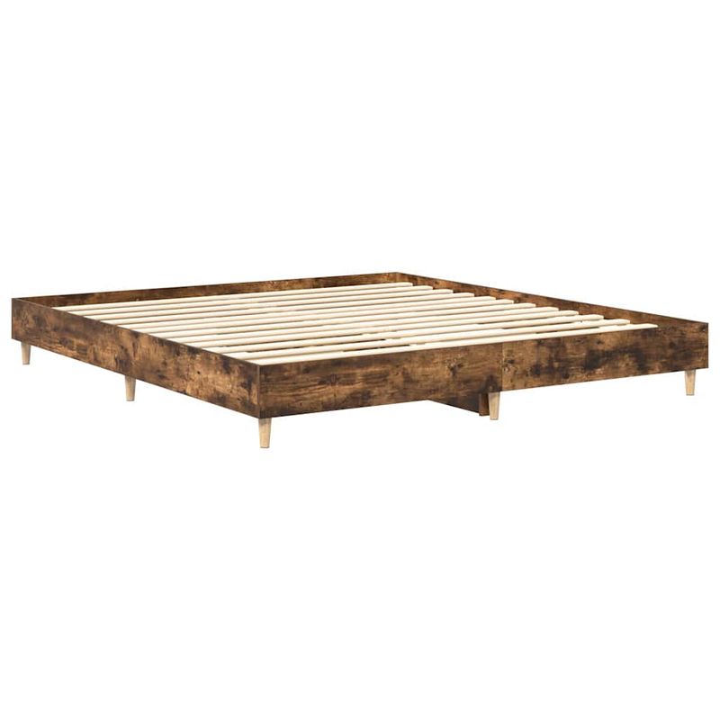 Casa si Gradina - Mobilier - Paturi si accesorii - Paturi - Cadru de pat fara saltea Stejar afumat 160x200cm Lemn prelucrat - Infinity.ro