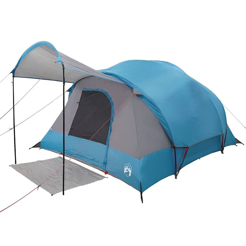 Sport si Outdoor - Camping - Corturi camping - Cort de familie tunel pentru 8 persoane, albastru, impermeabil - Infinity.ro