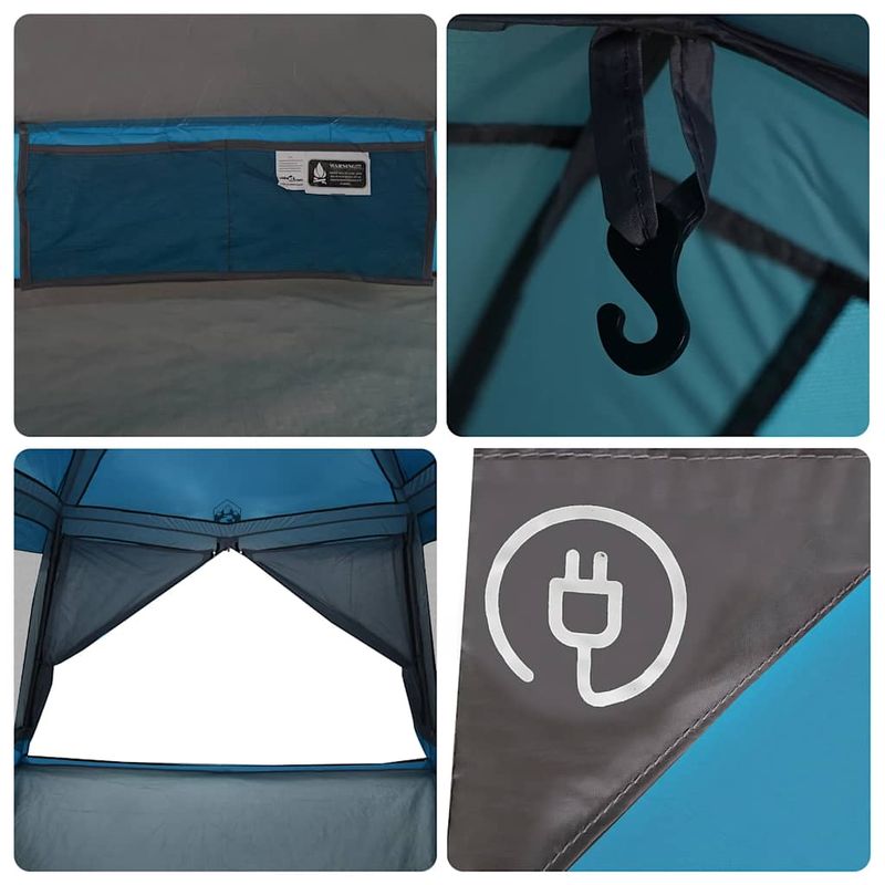 Sport si Outdoor - Camping - Corturi camping - Cort de familie pentru 6 persoane, albastru, impermeabil - Infinity.ro