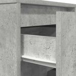 Casa si Gradina - Mobilier - Comode si corpuri - Noptiere - Noptiera cu lumini LED Gri beton 38x34x65 cm - Infinity.ro