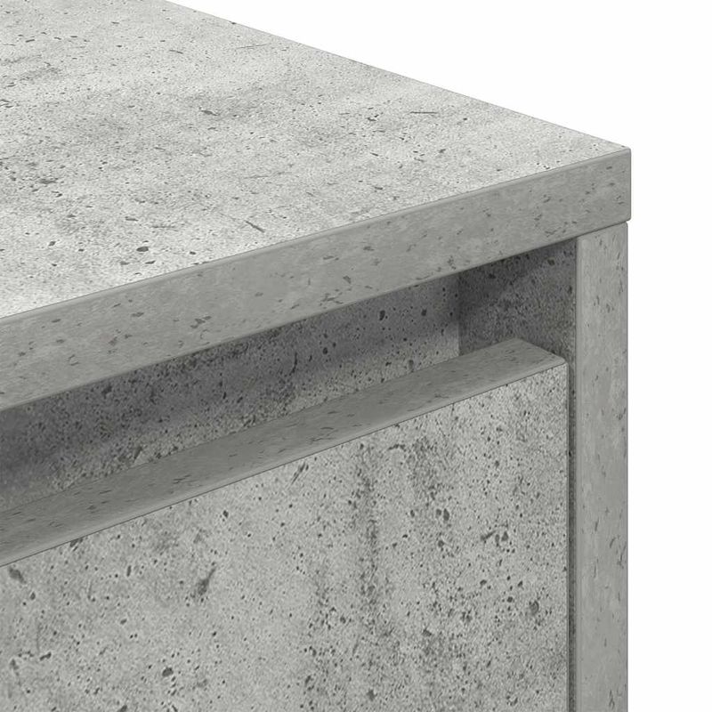 Casa si Gradina - Mobilier - Comode si corpuri - Noptiere - Noptiera cu lumini LED Gri beton 38x34x65 cm - Infinity.ro